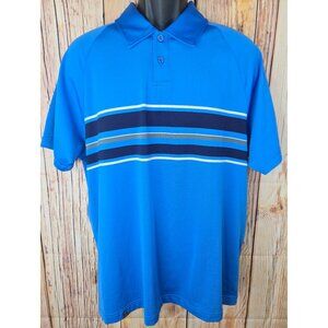 Under Armour Mens HeatGear Polo Large Blue